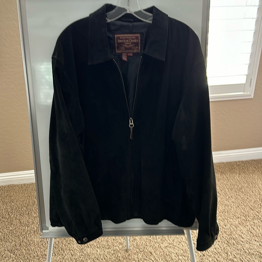 Suede men’s heavy jacket.